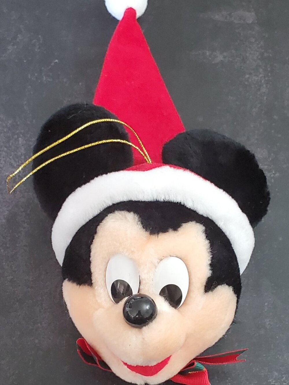Disney's Mickey Mouse Plush Head Ornament Vintage 1993